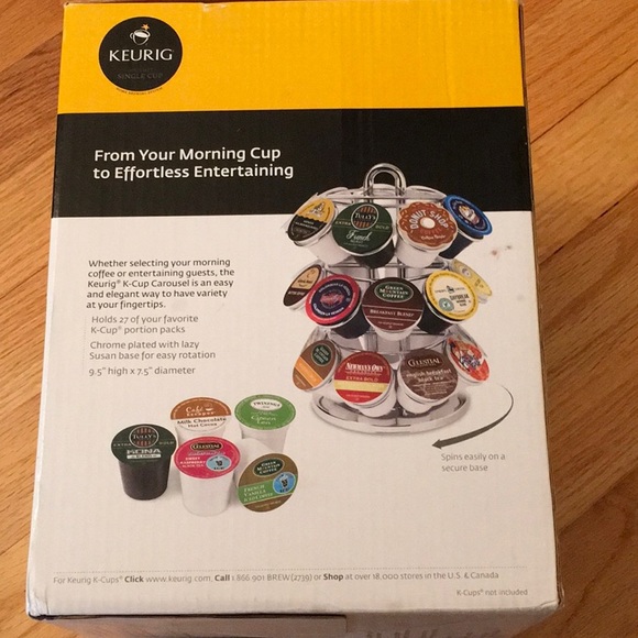 NWT, KEURIG GOURMET SINGLE CUP STAND. PRODUCTS NOT INCLUDED. STAINLESS STEEL . - Picture 3 of 10